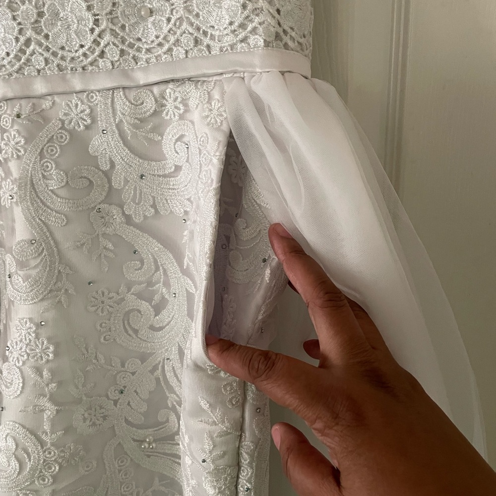 Custom bridal romper never worn.